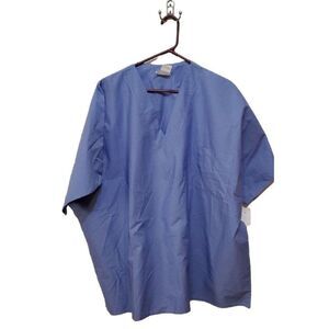 Ams Nursing Scrub Top  3XL Ceil Blue